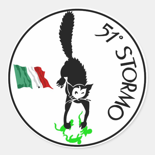 51 stormo , Italian Air Force Classic Round Sticker (Front)