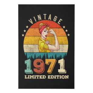 51 Year Old 1971 Vintage 51st Birthday Gifts Women Faux Canvas Print