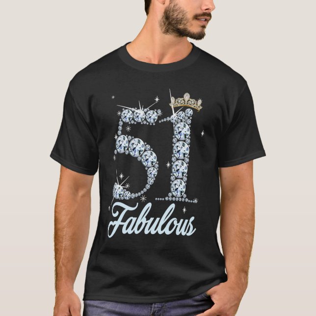 51 Year Old Its My 51st Birthday Queen Diamond Hee T-Shirt (Front)