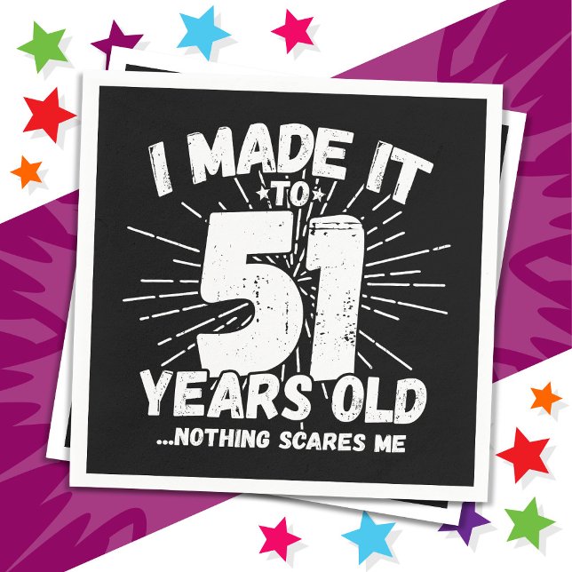 51 Year Old Sarcastic Meme Funny 51st Birthday Napkins (Creator Uploaded)