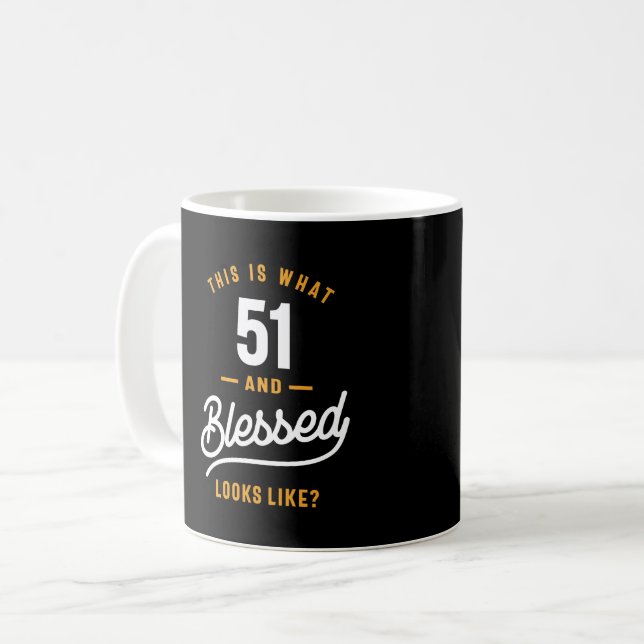 51 Years Old Birthday Gift Coffee Mug (Front Left)