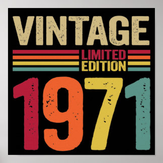 51 Years Old Gifts Vintage 1971 51th Birthday gift Poster