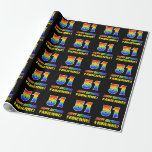 [ Thumbnail: 51st Birthday: Bold, Fun, Simple, Rainbow 51 Wrapping Paper ]