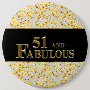 51st Birthday Button