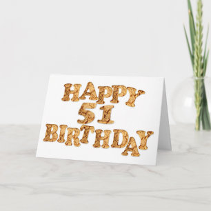 51st Birthday card for a cookie lover