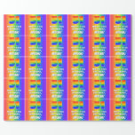 [ Thumbnail: 51st Birthday: Colorful, Fun Rainbow Pattern # 51 Wrapping Paper ]