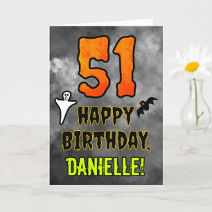 51st Birthday: Eerie Halloween Theme + Custom Name Card