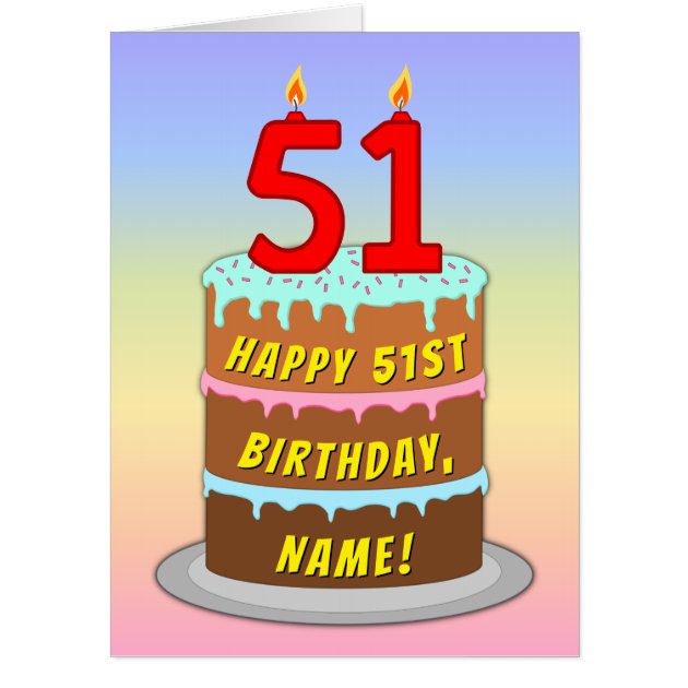 51st Birthday Cake - Decorated Cake by tortacouture - CakesDecor