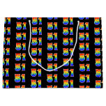 [ Thumbnail: 51st Birthday: Fun Rainbow Event Number 51 Pattern Gift Bag ]