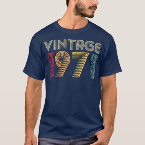 51st Birthday Gift Classic 1971 Vintage Men Women T_Shirt