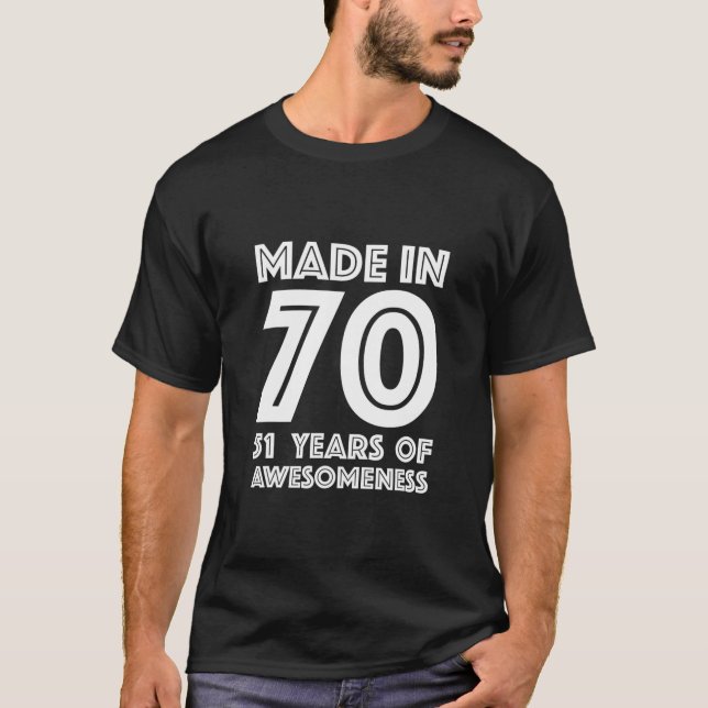 51St Birthday Gifts For Him Men Age 51 Year Old Da T-Shirt (Front)