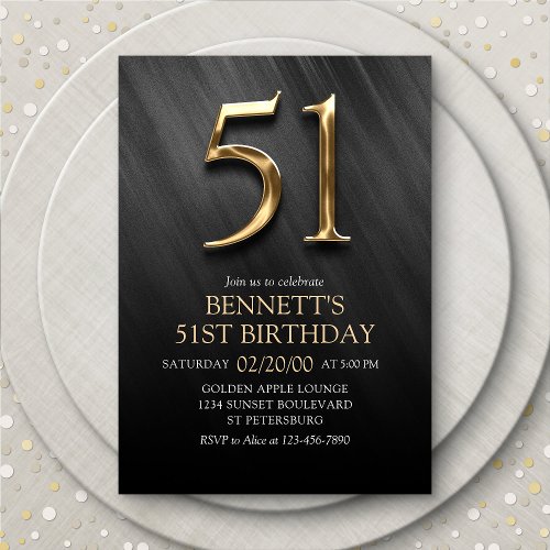 51st Birthday Invitation
