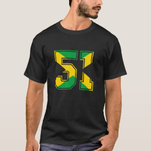 51st Birthday Jamaican 51 Years Old Number 51 Jama T-Shirt