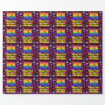 [ Thumbnail: 51st Birthday: Loving Hearts Pattern, Rainbow # 51 Wrapping Paper ]