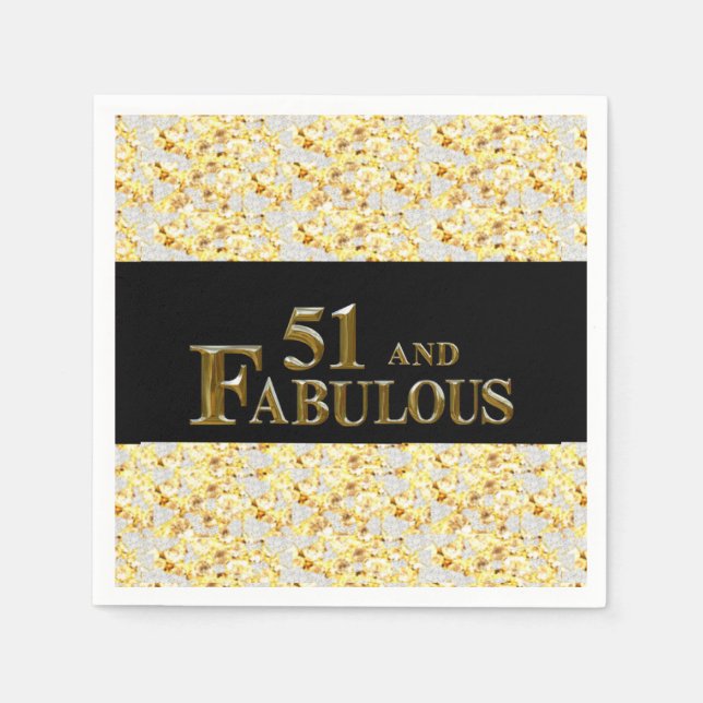 51st Birthday  Napkins (Front)
