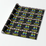 [ Thumbnail: 51st Birthday: Rainbow “51“; Custom Photos & Name Wrapping Paper ]