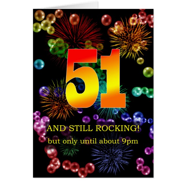 51st Birthday Still Rocking Cards (Front)