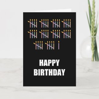 51st Birthday with Candles Card