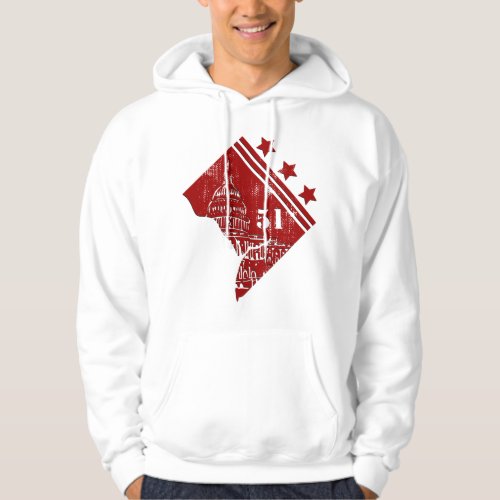 51st _ State of Washington DC Flag Borderline Hoodie