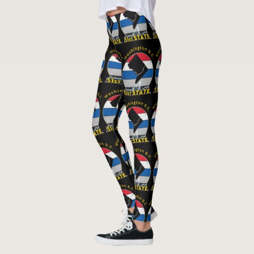 51st State Statehood for Washington DC Leggings