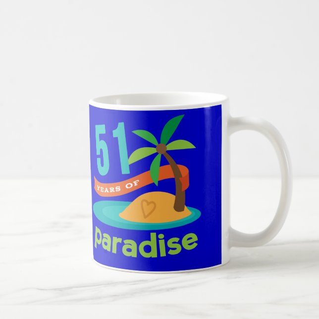 51st Wedding Anniversary Funny Gift For Her Coffee Mug (Right)