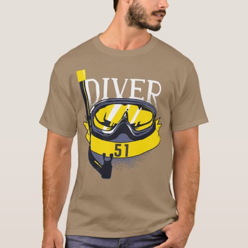 51th Birthday Scuba Diving 51 Years Diver T_Shirt