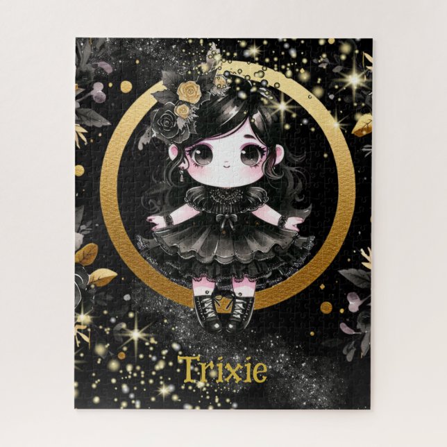 520 Pieces | Goth Girls Kawaii Chibi Cute Custom Jigsaw Puzzle (Vertical)