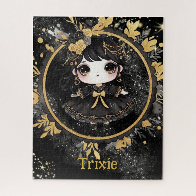 520 Pieces | Goth Girls Kawaii Chibi Cute Custom Jigsaw Puzzle (Vertical)