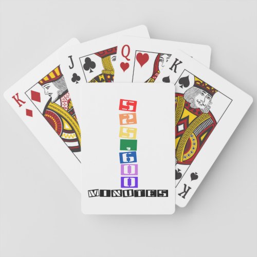 525600 Minutes  Playing Cards