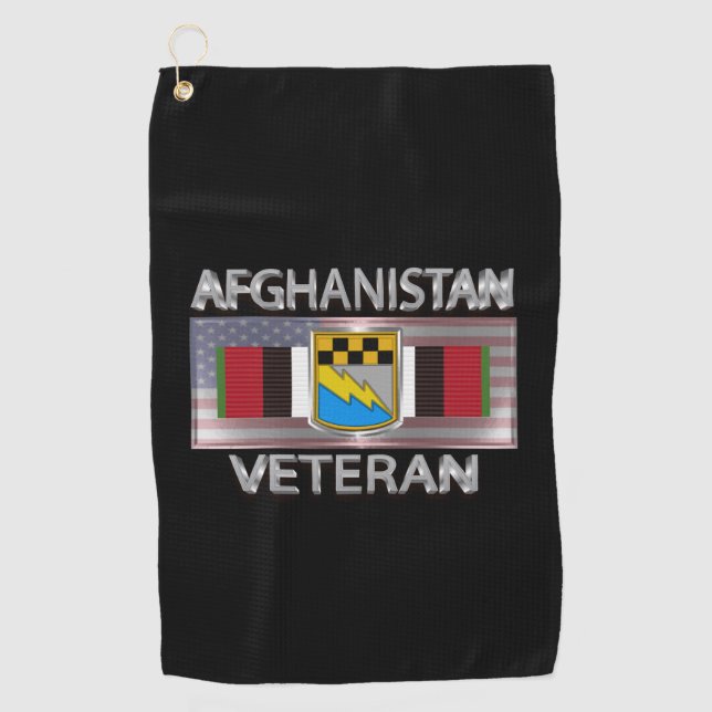 525 MI Brigade Afghanistan Veteran Golf Towel (Front)