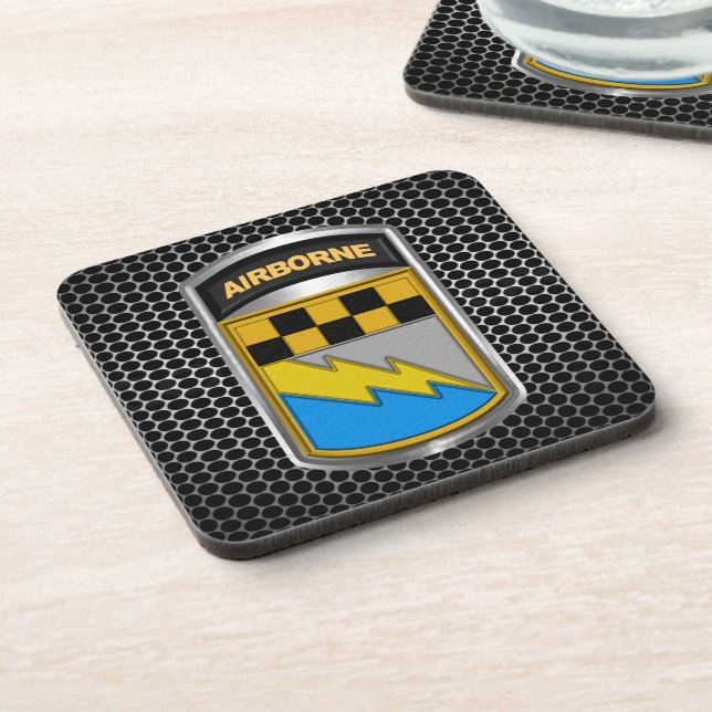 525 Military Intelligence Brigade “Airborne” Beverage Coaster (Left Side)