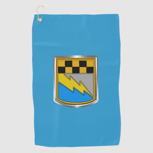525 Military Intelligence Brigade Customized Patch Golf Towel (Front)
