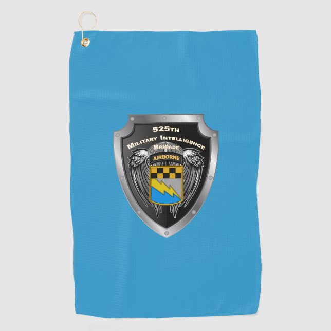 525 Military Intelligence Brigade  Golf Towel (Front)