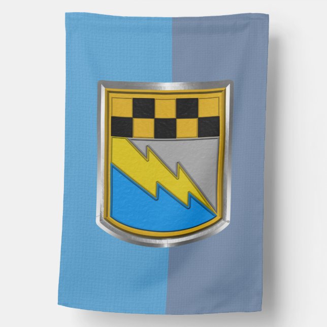 525 Military Intelligence Silver Framed Patch House Flag (Front)