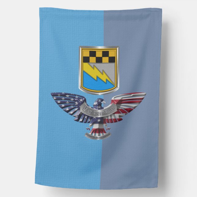 525 Military Intelligence Veteran Eagle House Flag (Front)