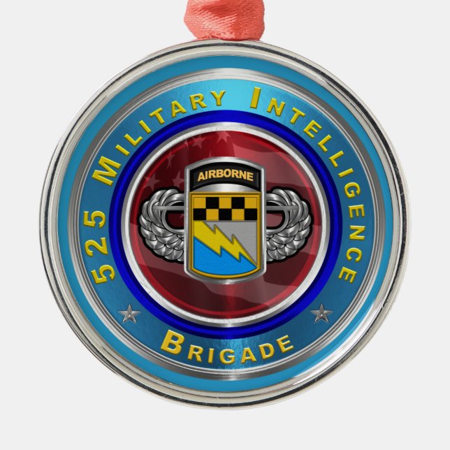 525th Military Intelligence Brigade  Metal Ornament (Front)