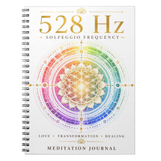 528 Hz Solfeggio Frequency Notebook – Love, Transf