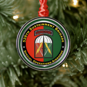 528th Sustainment Brigade Metal Ornament