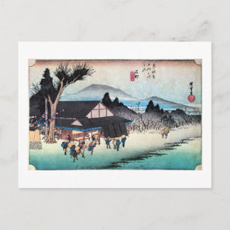 52. 石部宿, 広重 POSTCARD