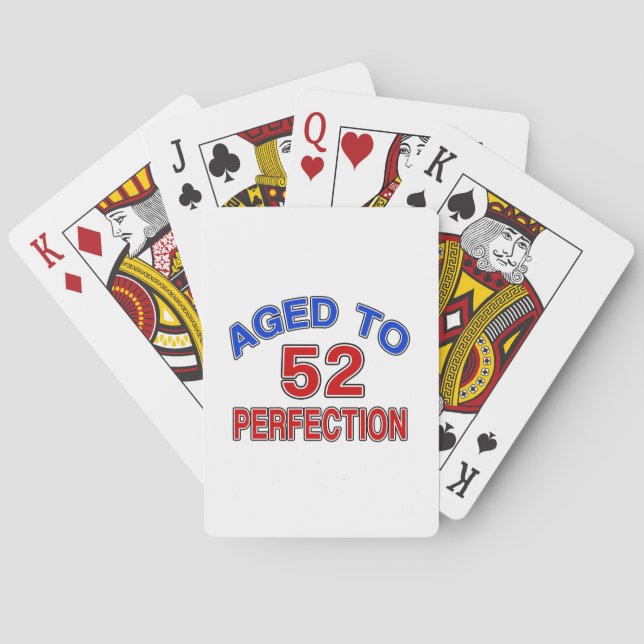 52 Aged To Perfection Poker Cards (Back)