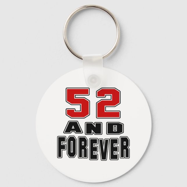 52 birthday designs keychain (Front)