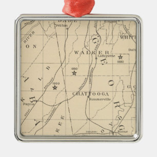 52 Center Negro population 1880-1900 Metal Ornament