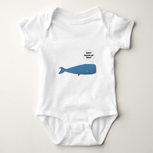 52 Hertz - The Loneliest Whale in the World Baby Bodysuit (Front)