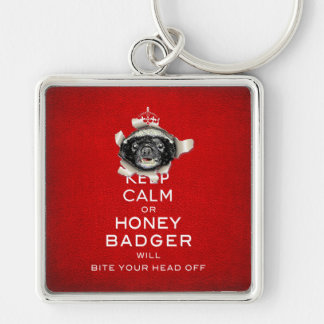 [52] Keep Calm or Honey Badger… Keychain