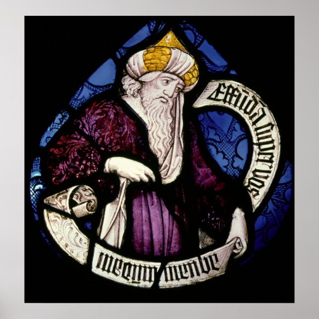 52:Roundel of the prophet Ezekiel, 15th century Poster (Front)