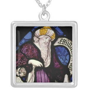 52:Roundel of the prophet Ezekiel, 15th century Silver Plated Necklace