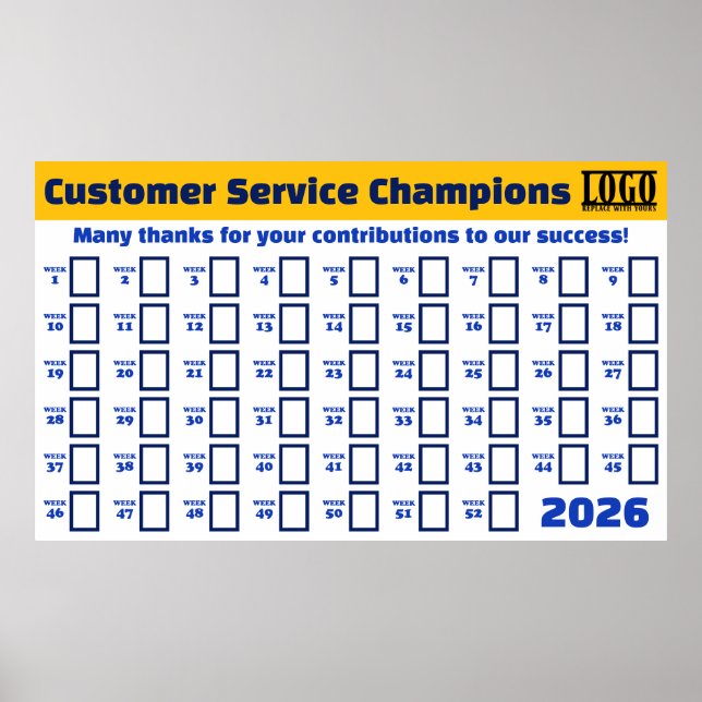 52 weekly winner employee volunteer student photo poster (Front)