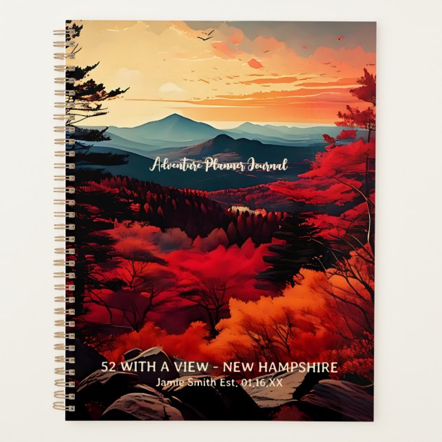 52 With A View New Hampshire Mountain Peaks Summit Planner (Front)