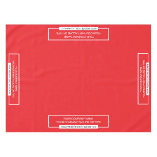 52"X70" Trade Show Tablecloth Logo Red Black White