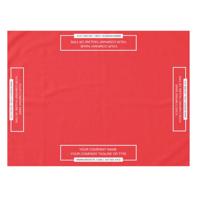 52"X70" Trade Show Tablecloth Logo Red Black White (Front (Horizontal))